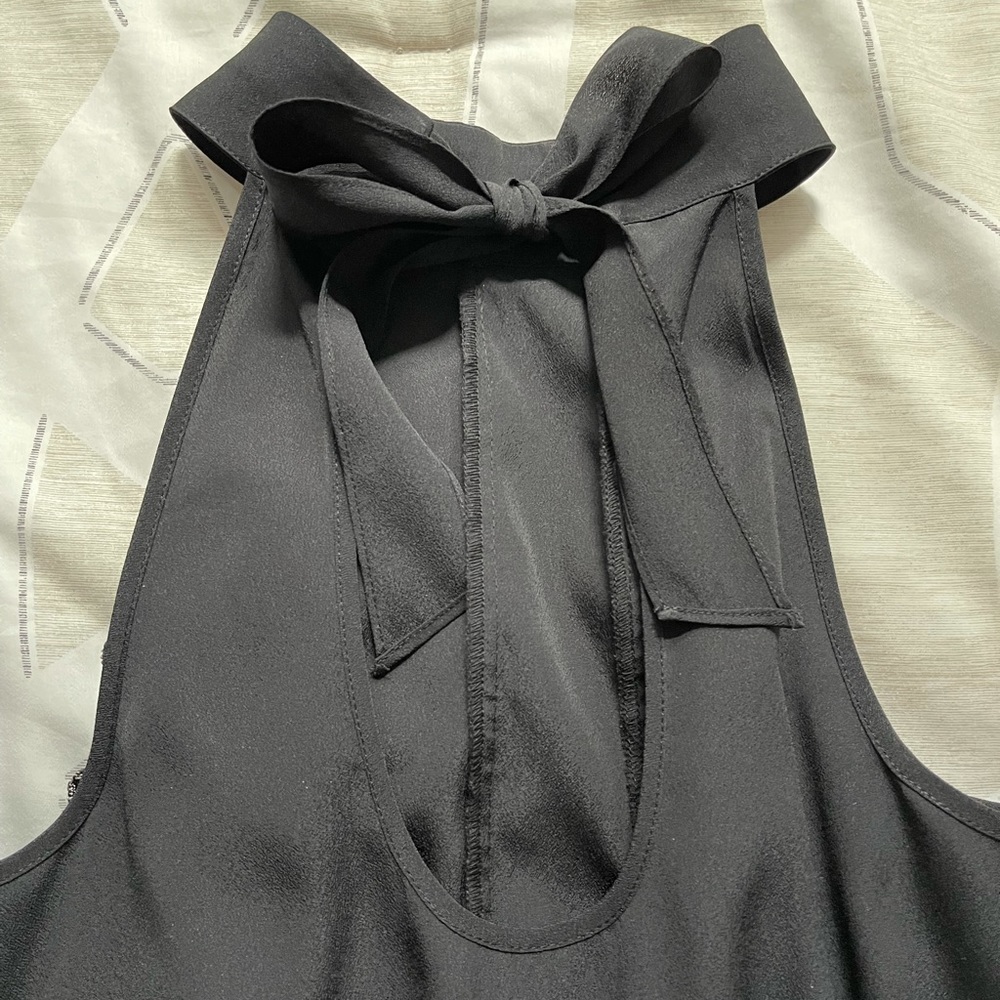 Guess Black Ruffle Smocked Halter Top - Picture 5 of 6
